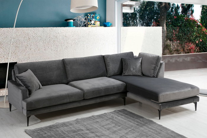Atelier Del Sofa Papira Corner Right (L3+Chl) - Anthracite